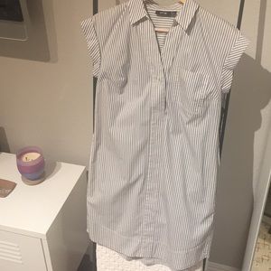 Apt 9 white and black striped shirt dress